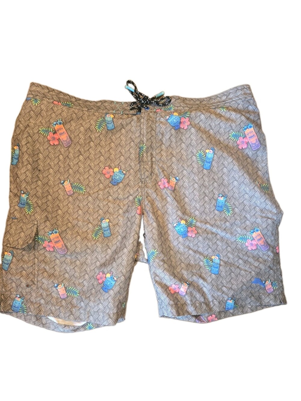 Tommy Bahama Mens Xxl Swim Trunks Tropical Coastal coconut point Tiki